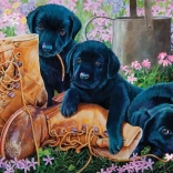 Puzzle asztal a kertben 500 darabos