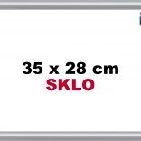 Ezüst műanyag keret 35x28 cm