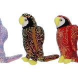 Plüss papagáj flitterekkel 25 cm