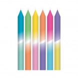 Pasztellszínű gyöngyház tortagyertyák, 8 db