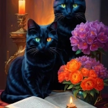 Fekete macskás puzzle 500 darabos