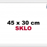 Fehér műanyag keret 45x30 cm