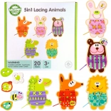 Fűzős fából készült állatok 5 az 1-ben a Woopie Greentől