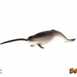 Valósághű műanyag narválfigura 20 cm