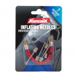 Fém pumpatűk és fúvóka adapterek készlete labdák felfújásához