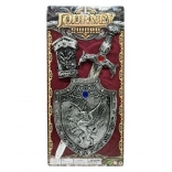 Ezüst kard és pajzs szett gyermekeknek