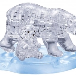 3D kristály puzzle jegesmedve kölyökkel – 40 darab