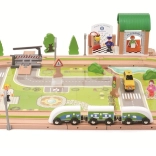 Fából készült falusi vonatpálya, 110 darab