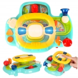 Interaktív gyerek kormány zenével és hangokkal, kék