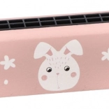 Rózsaszín harmonika gyerekeknek dekorációval