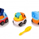 Építőkészlet 3 kisautó csavarhúzóval