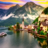Hallstatt naplementében puzzle, 1000 darab
