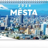 Asztali naptár Városok 2026, 14 napos