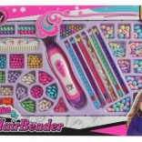 hajstúdió elektromos fonógéppel és gyöngyökkel gyerekeknek