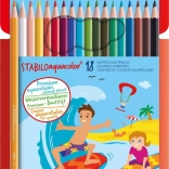STABILO Aquacolor 18 db-os akvarell ceruza készlet