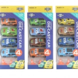 fém autókészlet bójákkal, 4 db