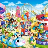 Puzzle Szórakoztató park MAXI 40 darab