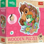 Fa körvonalas puzzle TREFLÍCI – boldog család, 50 darab