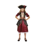 Gyermek kalózlány jelmez kalappal 3–4 éveseknek