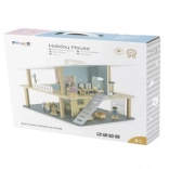 Fa nyaraló babaház terasszal