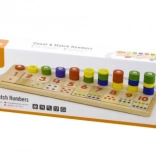 Fából készült oktató számolós játék