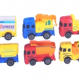 Autós szett: 6 visszahúzós kisautó, 6 cm