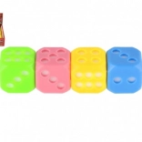 Világító szilikon kocka TEDDIES 4 cm – villogó LED kocka (színmix)