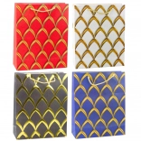 Ajándéktáska arany díszített motívumokkal 32 × 26 × 12 cm