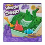 Kinetic Sand – zöld asztali homokkészlet tálcával