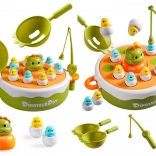 Fa mágneses dinoszaurusz horgászjáték – zöld