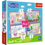 Puzzle 4 az 1-ben Peppa szereti a kalandot