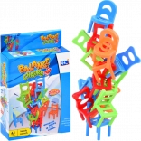 Egyensúlyozó asztali játék – Leeső székecskék – 24 db