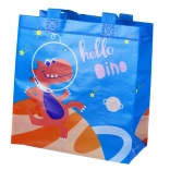 Ajándéktáska dinoszaurusz kék 23 × 21,5 × 11 cm