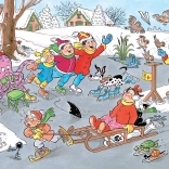 Jumbo puzzle Jan van Haasteren Junior: Korcsolyázás 240 darabos