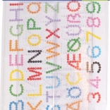 Ábécés vasalható gyöngyalátétek PLAYBOX - betűk és számok