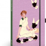 NOTIQUE jegyzetfüzet Galambok Kateřina Winterová-tól, vonalas 13 × 21 cm