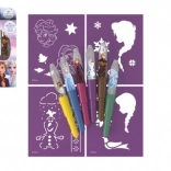 Fújó filcek jégvarázs sablonokkal