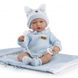 Guca realisztikus baba csecsemő hangokkal 38 cm