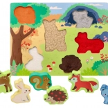 Fa érintős 3D kirakó – Erdei állatok