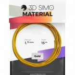 filament real gold 1,75 mm 3D tollhoz és nyomtatáshoz – arany, 15 m