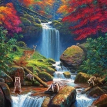 Rejtélyes vízesések ősszel 1000 darabos kirakó