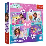 4 az 1-ben puzzle Gabby’s Dollhouse – kaland