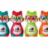 Lendkerekes mókus 10 cm – műanyag játék gyerekeknek