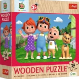 Fa puzzle Wesoły CoComelon 24 darabos