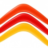 Műanyag bumeráng 28 cm – 3 szín