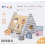 Fa POLARB alakválogató kockákkal – piramis