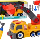 Rajzfilm teherdarus szerelős autó – narancssárga