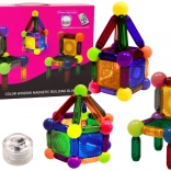 Mágneses építőkészlet háttérvilágítással, 32 darab