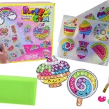 Gyémántfestő készlet – színes, édesség mintás matricák