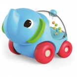 Csörgő elefánt kerekeken 11 cm